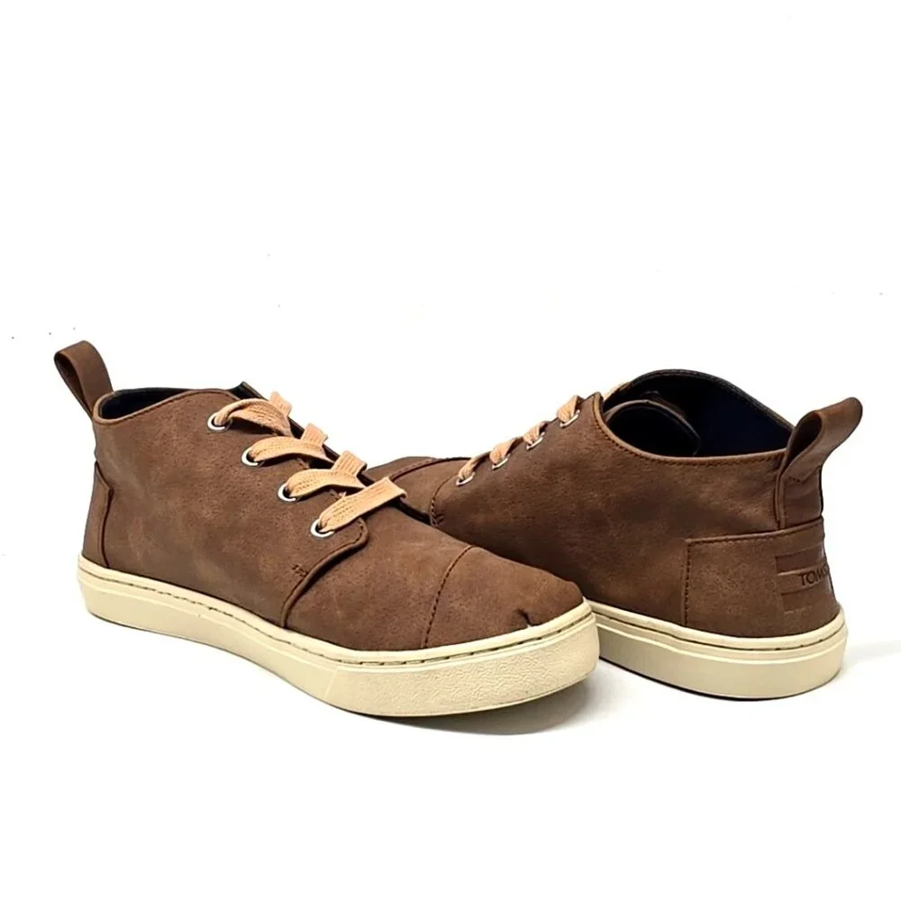 TOMS BOTAS CUPSOLE Big Kid Brown Dress Sneakers Shoes Boots Boys Size 6 - Picture 9 of 12